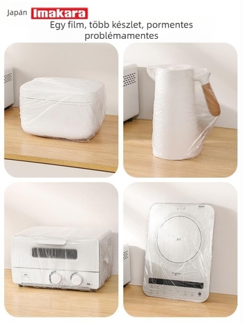 Egyszer használatos porvédő fedél a konyhához – rizsfőző és légsütő számára – műanyag, füstálló, vastag fólia