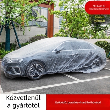 Autóvédő takaró, átlátszó PE-filmből, vastagított, eső- és porvédő, univerzális; Márka: Yin chun; Anyag: Egyéb; Testreszabhatóság: Igen; Alkalmazás: Autó; Stílus: Átlátszó