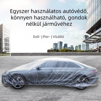 Autóvédő takaró, átlátszó PE-filmből, vastagított, eső- és porvédő, univerzális; Márka: Yin chun; Anyag: Egyéb; Testreszabhatóság: Igen; Alkalmazás: Autó; Stílus: Átlátszó