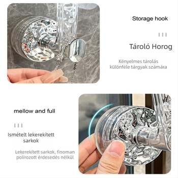 Erős szívó törölközőtartó, falra szerelhető, fúrás nélküli, műanyagból, Light Luxury stílus, imega