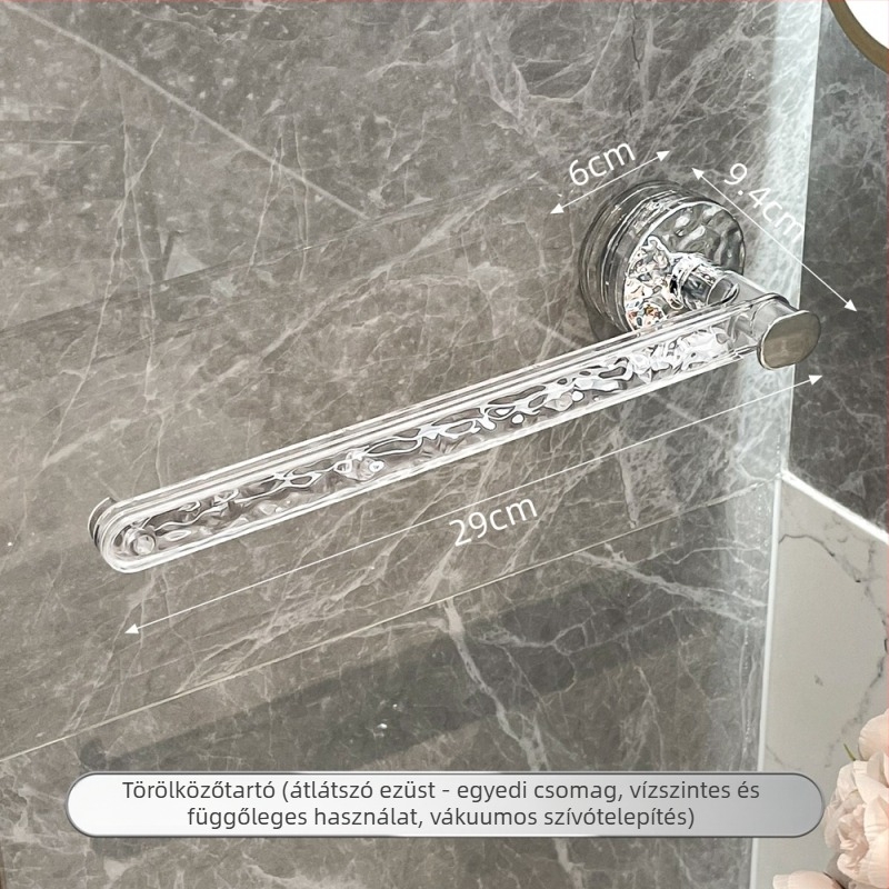 Erős szívó törölközőtartó, falra szerelhető, fúrás nélküli, műanyagból, Light Luxury stílus, imega
