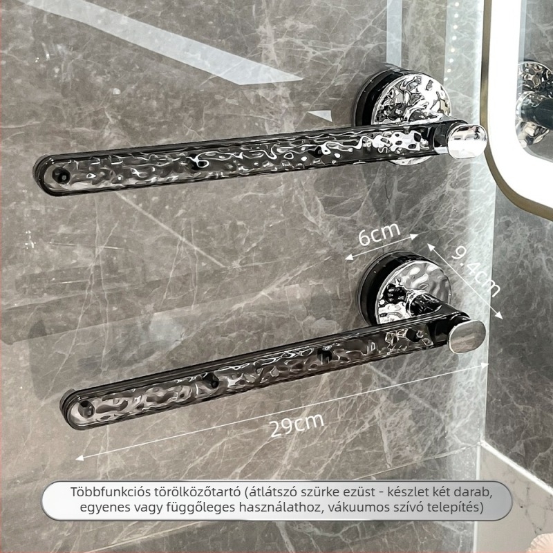 Erős szívó törölközőtartó, falra szerelhető, fúrás nélküli, műanyagból, Light Luxury stílus, imega