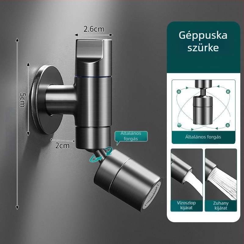 Réz anyagú falba építhető mosdócsap hosszított kivitel, csöpögésmentes, modell 825, fürdőszobához és erkélyhez