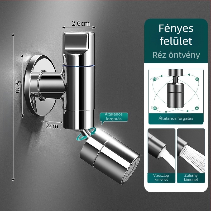 Réz anyagú falba építhető mosdócsap hosszított kivitel, csöpögésmentes, modell 825, fürdőszobához és erkélyhez
