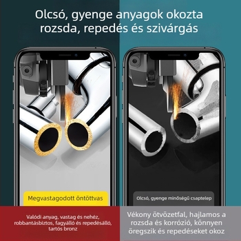 Mosógép csaptelep, finom réz, falba épített, 20 mm bemenet/kimenet, kerámia korongos szelep, csiszolt felület