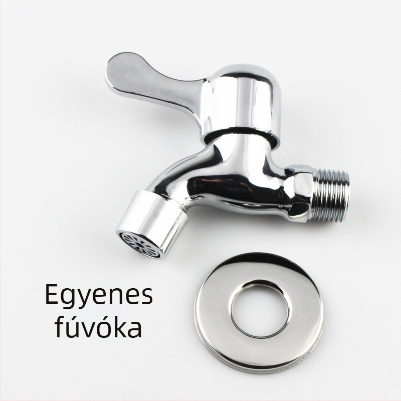 Kiterjesztett mosógép csaptele falba szerelhető, kettős használatú, cink ötvözet, 15 mm bemenet, 20 mm szelepfülő, 1,6 MPa