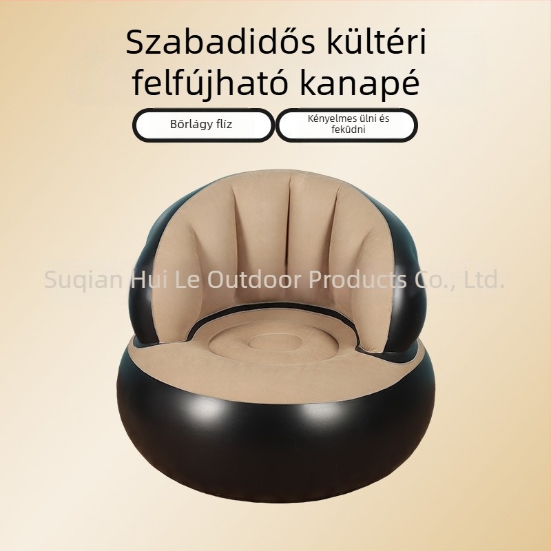 Felfújható egyszemélyes kanapé irodai és otthoni használatra, hordozható és összecsukható kültérre (PVC; 1 személy; levegőpumpa; 1200)