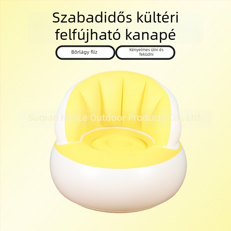 Felfújható egyszemélyes kanapé irodai és otthoni használatra, hordozható és összecsukható kültérre (PVC; 1 személy; levegőpumpa; 1200)