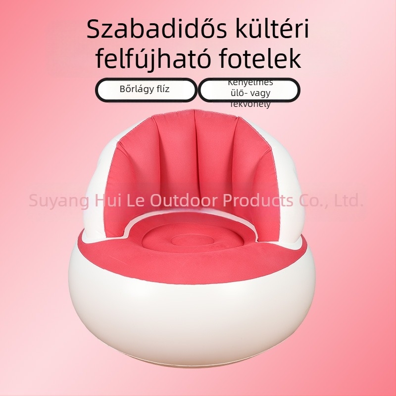 Felfújható egyszemélyes kanapé irodai és otthoni használatra, hordozható és összecsukható kültérre (PVC; 1 személy; levegőpumpa; 1200)