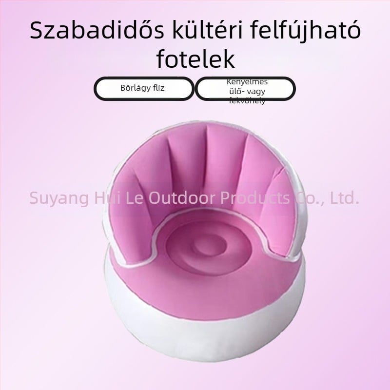 Felfújható egyszemélyes kanapé irodai és otthoni használatra, hordozható és összecsukható kültérre (PVC; 1 személy; levegőpumpa; 1200)