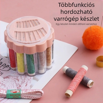 Varró doboz készlet thimble-rel, keresztszemes eszközök, hordozható, mini tárolás