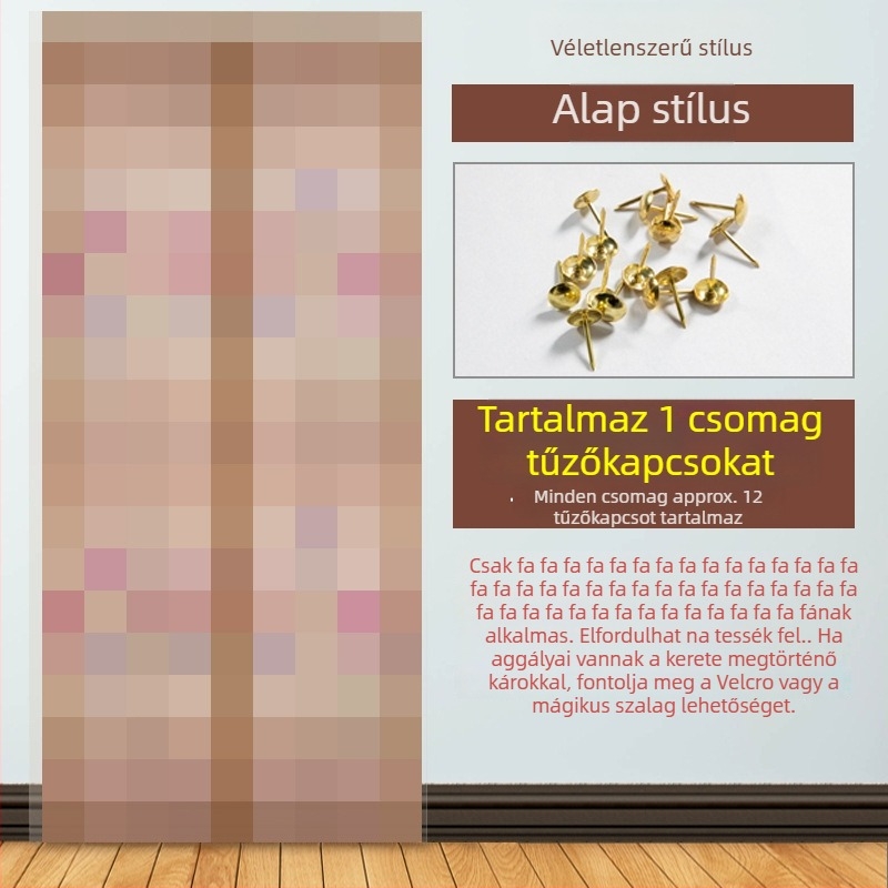 Ajtó szúnyogháló-függöny a hálószobába, modern, minimalist stílus, növényi mintázat