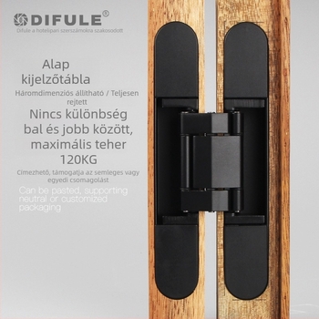 DIFULE 3D Állítható keresztpánt, H-alakú, cinkötvözet