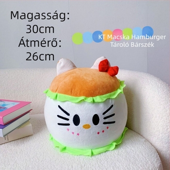 Kerek flanel tároló ülőke, multifunkcionális tároló pad, 12 L kapacitás, 100 kg teherbírás, Modell 001