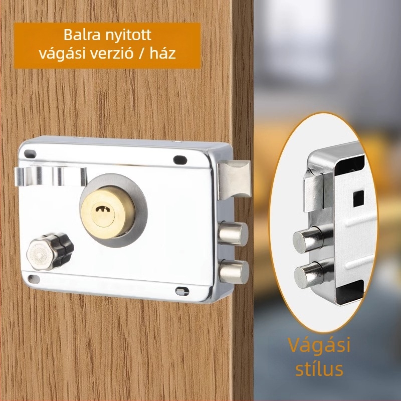 Retesz-zár rozsdamentes acélból, lopás elleni védelemmel és betörés elleni kialakítással – otthoni használatra, márka Shouli, modell JCJCJYWJMS-2021817-D