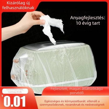 Egyszer használható porvédő fedők háztartási készülékekhez, 20 db, vastított, átlátszó film, rizsfőzőkhöz és edényekhez, anyag 20213