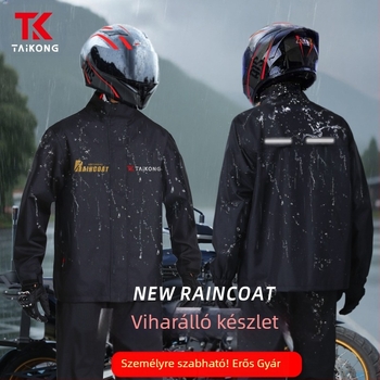 Split esőkabát készlet motorkerékpárhoz – PVC réteg; vastag Chunya anyag