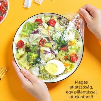 Élelmiszerfrissítő fólia, PE/Polietilén, -60°C–100°C hőállóság, 12+ db, 36 hónap eltarthatóság