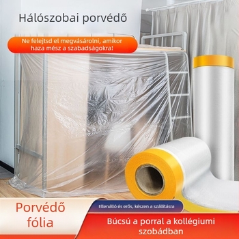 Egyszer használatos PE porvédő huzat bútorokra — ruhásszekrény, kanapé — öntapadós, egyszerű modern stílus