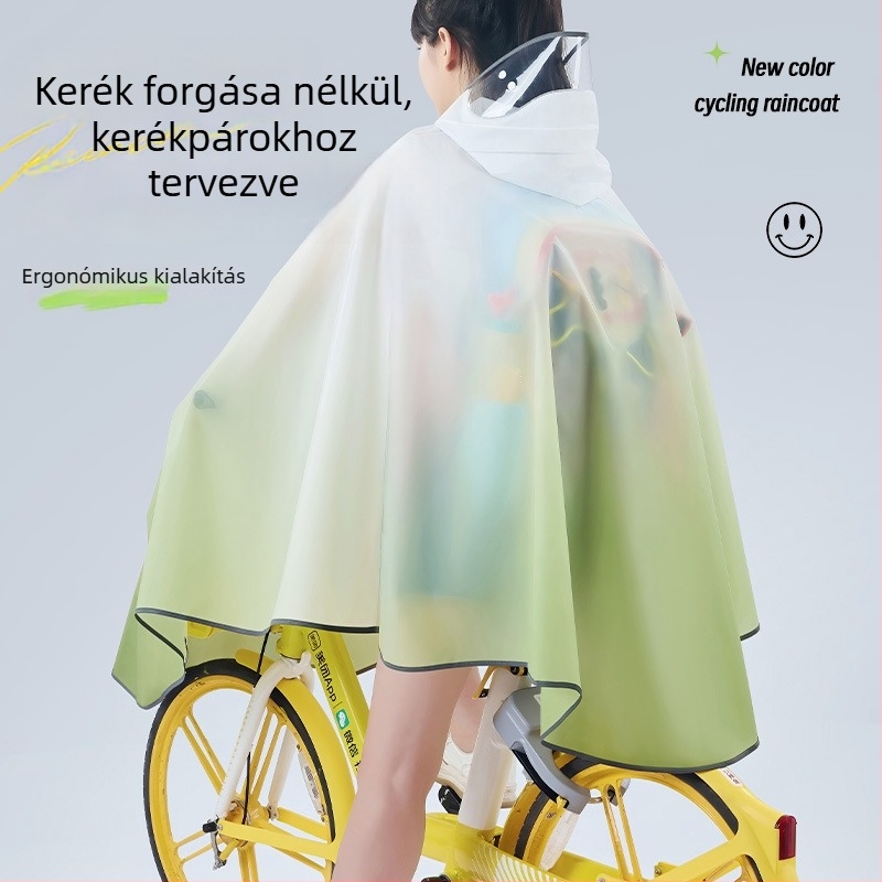 Egyrészes kerékpáros poncsó felnőtteknek, EVA anyagból, használatra hegymászó kerékpárhoz