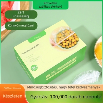 Műanyag élelmiszerfólia – egyszer használatos fedél, porálló, 100 csomag, műanyag anyag, 36 hónap szavatosság