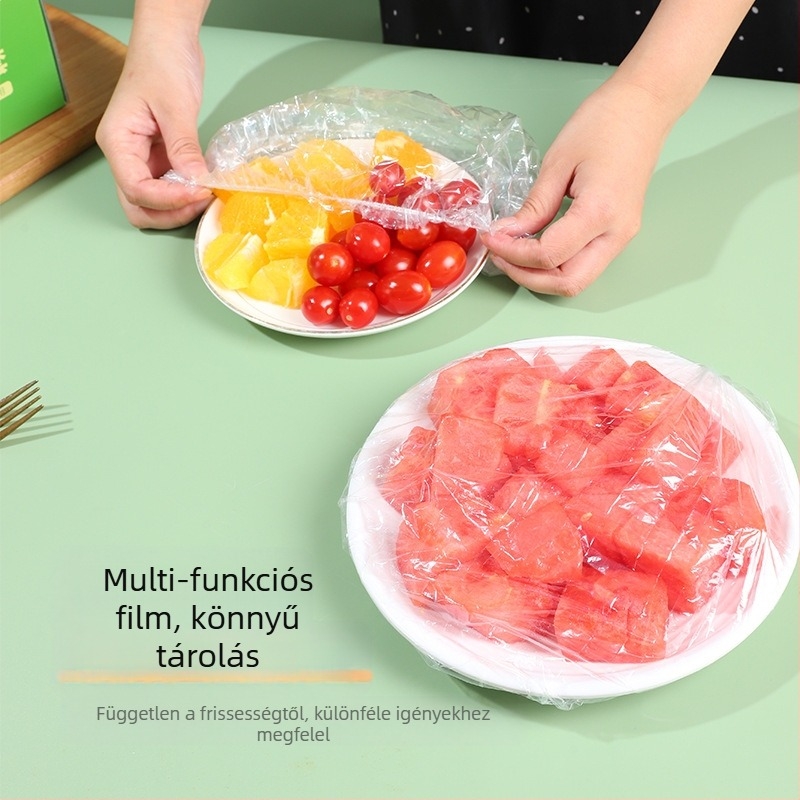 Műanyag élelmiszerfólia – egyszer használatos fedél, porálló, 100 csomag, műanyag anyag, 36 hónap szavatosság