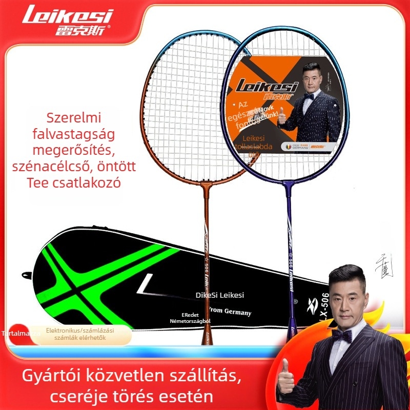Rex 506 tollaslabdaütő, 2 darab, keret ferroötvözet, nylon húrok, tömeg 95-100 g, nyél vastagsága G4
