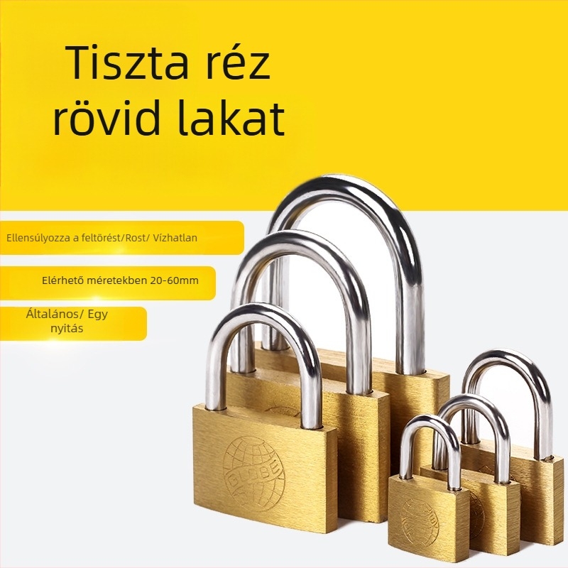 Réz függőzár, modell g-típusú, szekrényekhez és ajtókhoz, modern minimalist stílus