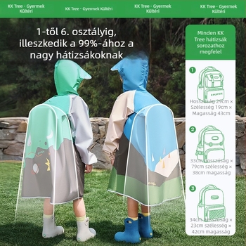 Kocotree gyerekeknek szóló egy darabos esőkabát – rajzfilm stílus, poliészter anyag, vízálló réteg