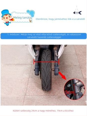 Kepu elektromos jármű első keréksárvédő, védő sárvédő a motorkerékpár számára – uniszex, univerzális kiegészítők