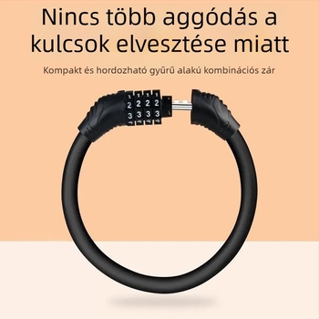 Hegyi kerékpárhoz való lánc zár 4 számjegyű jelszóval, hordozható, lopás elleni védelem