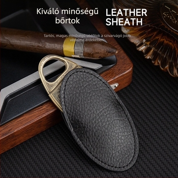 HANNICOOK Szivarolló, V-alakú design, cinkötvözet, gravírozott felület, retro stílus