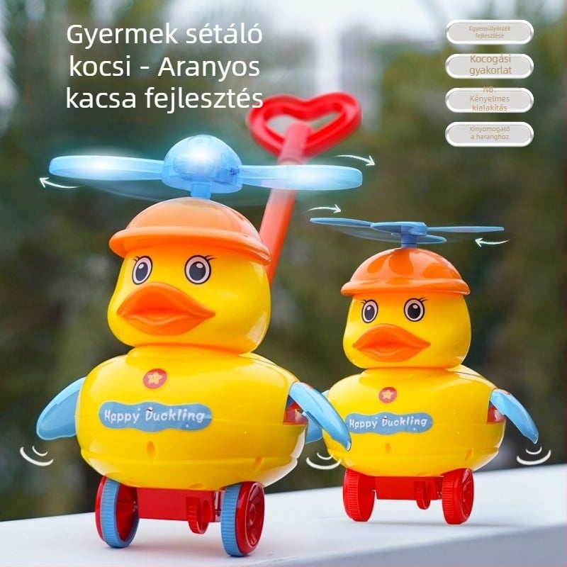 CL Tolató játék gyerekeknek 0–3 éveseknek, animációs kacsa hanggal – műanyagból, fejleszti a mászást, fogást, érzékelést és kéz-szem koordinációt