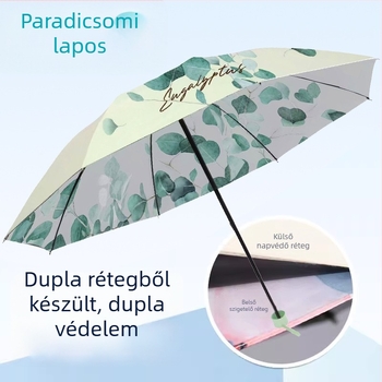 Heavenly Napsugár- és esővédő ernyő kettős rétegű felülettel, UPF 50+ UV védelem, acél váz 8 bordával és középső oszloppal, kézi nyitás-zárás, 210T poliészter anyag