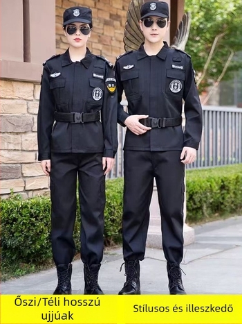 Biztonsági egyenruha készlet, lélegző poliészter-műszál keverék, tavasz–ősz munkaruházat férfiaknak