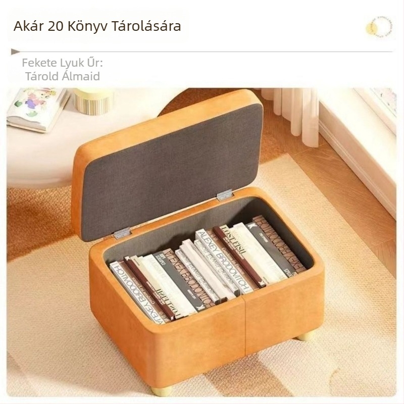 Cipő tároló ülőke, bőr felület, téglalap alakú, fibreboard konstrukció, teherbírás 150 kg, 12 L tárolókapacitás