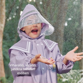 Gyermek EVA esőponcsó túrázáshoz - vízálló, egy személyes használatra, logó nyomtatás elérhető, testreszabható