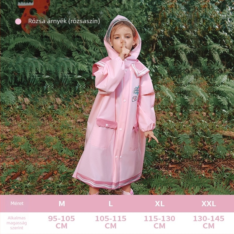 Gyermek EVA esőponcsó túrázáshoz - vízálló, egy személyes használatra, logó nyomtatás elérhető, testreszabható