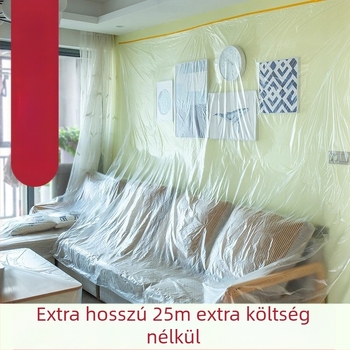 Egyszer használatos porvédő kanapéfedő, PE műanyag fólia, modern minimalista stílusú bútorvédelem