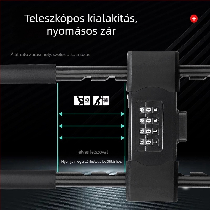Jelszavas lakat üvegajtókhoz, vízálló és rozsdamentes U-formájú zár, ajtózár-készlet otthoni használatra