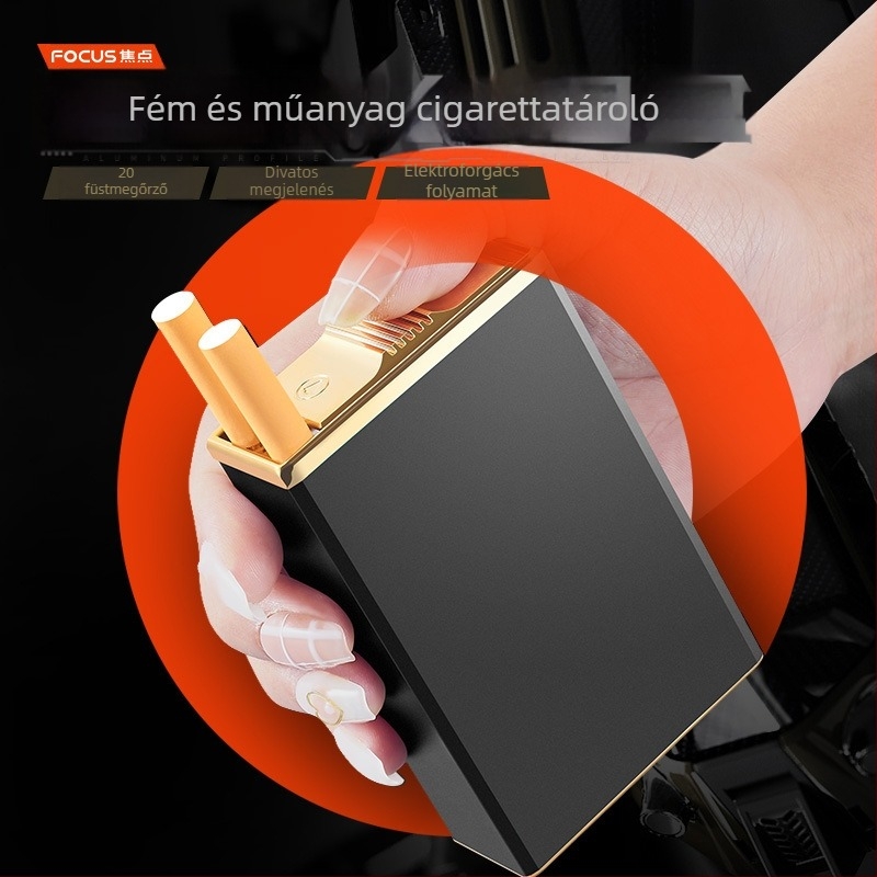 Fém cigarettatároló csúszó fedéllel – 100 darabos csomag, logó nyomtatás, testreszabható