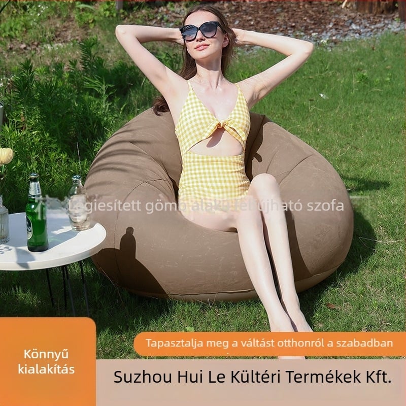 Felfújható gömb alakú kanapé (PVC; 1 személy; nettó tömeg 1,1 kg; felfújás légpumpával; termékkód Qx-sf)