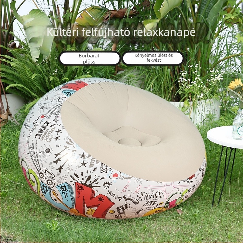 Felfújható gömb alakú kanapé (PVC; 1 személy; nettó tömeg 1,1 kg; felfújás légpumpával; termékkód Qx-sf)