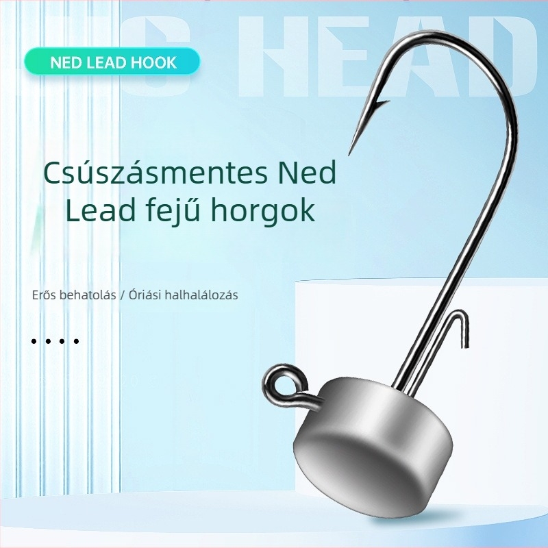 Chuangxin ólomhorog a műanyag csalihoz, zsinóros horog, barbár horog a tengerparti horgászathoz