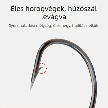 Chuangxin kartájt crank horog ólomfejű, 200 darabos dobozban, tengerparti horgászathoz