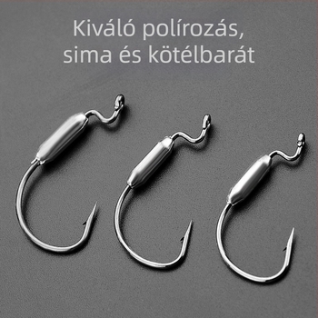 Chuangxin kartájt crank horog ólomfejű, 200 darabos dobozban, tengerparti horgászathoz