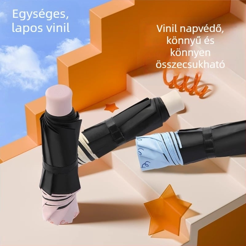 Paradise Umbrella - UPF50+ napvédelem, Kétrétegű design, Tri-fold kézi nyitás/zárás, 7 acél bordák, 310 g tömeg, uniszex használatra napra és esőre