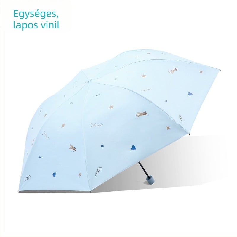 Paradise Umbrella - UPF50+ napvédelem, Kétrétegű design, Tri-fold kézi nyitás/zárás, 7 acél bordák, 310 g tömeg, uniszex használatra napra és esőre