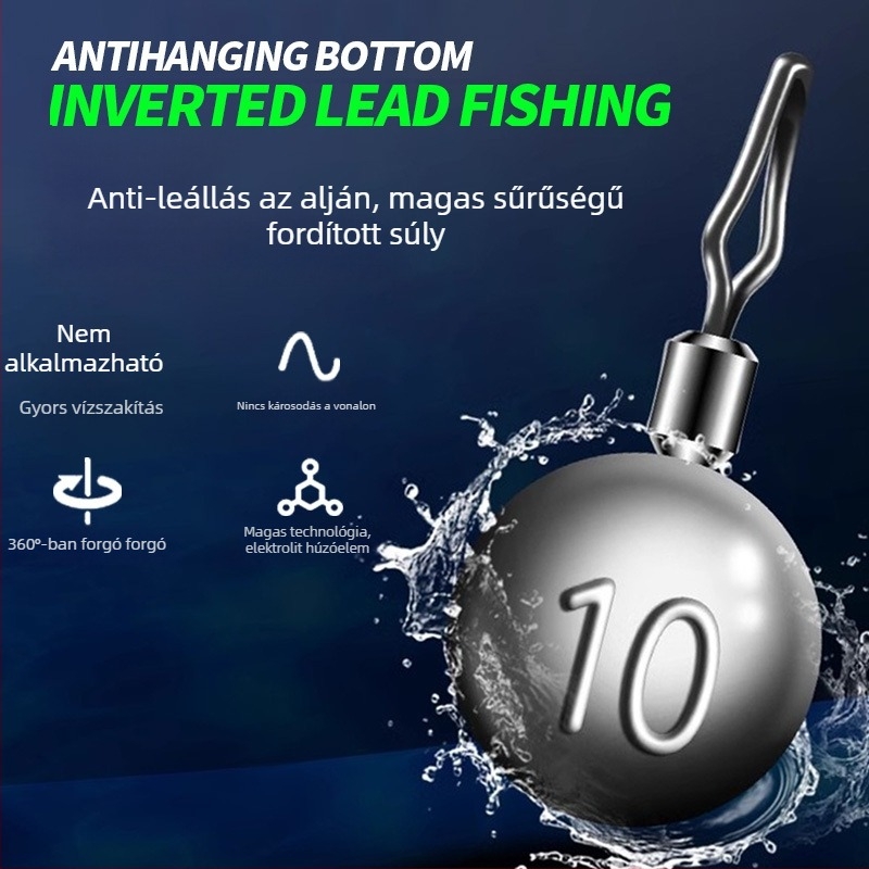 Nylon damilból készült horgászrig, lebegő szerelék, fordított horog, ólommentes vezeték