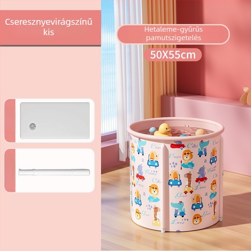 Mobiko Összecsukható fürdőedény telepítés nélkül, műanyag, univerzális felnőttek és gyerekek számára, vastagodott kivitel